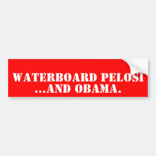 Pegatina Para Coche WATERBOARD PELOSI,… y OBAMA.
