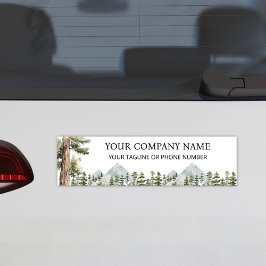 Pegatina Para Coche Watercolor Green Forest Personalized Business