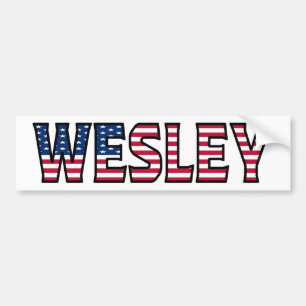 Pegatina Para Coche Wesley Name Vorname Estados Unidos Aufkleber Pegat
