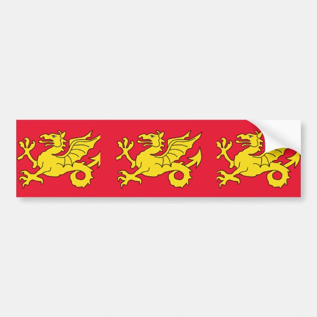 Pegatina Para Coche Wessex, bandera de Reino Unido (Frente)