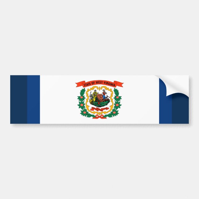 Pegatina Para Coche West Virginia State Flag Design (Frente)