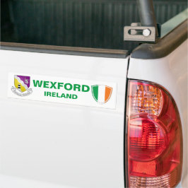 Pegatina Para Coche Wexford Irlanda Escudo y bandera irlandesa