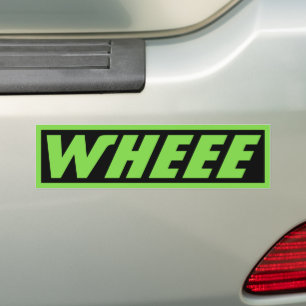 Pegatina Para Coche Wheee Verde Negro