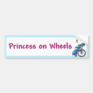 Pegatina Para Coche WheelchairPrincessBumper