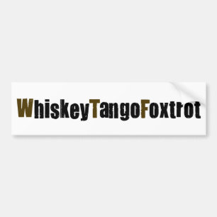 Pegatina Para Coche Whiskey Tango Foxtrot