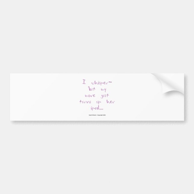 Pegatina Para Coche Whisperer del caballo: Yegua con IPod (Frente)