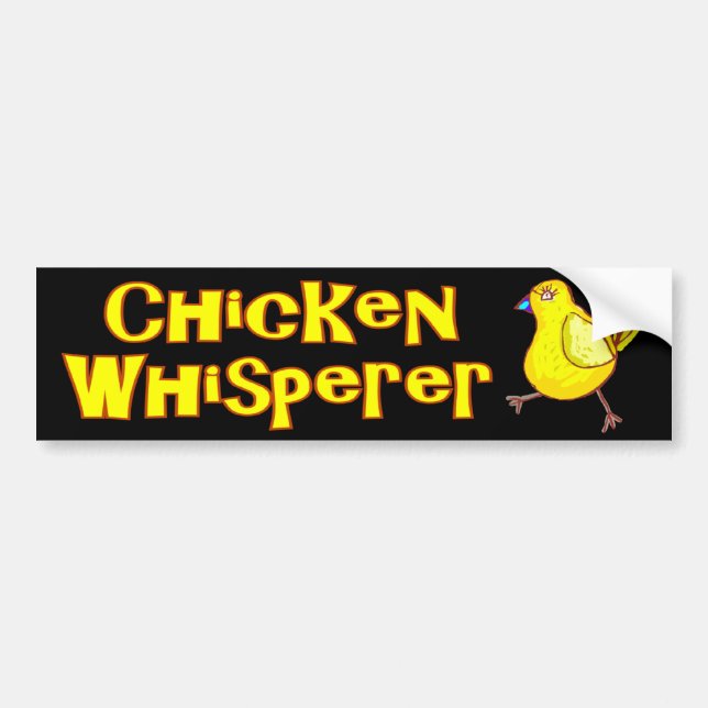 Pegatina Para Coche Whisperer del pollo (Frente)