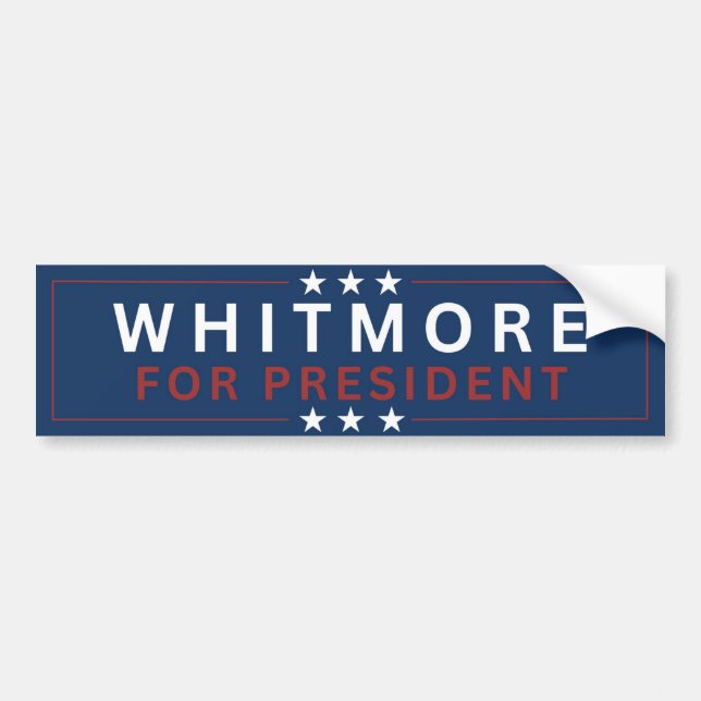 Pegatina Para Coche Whitmore para el presidente Bumper Sticker (Frente)
