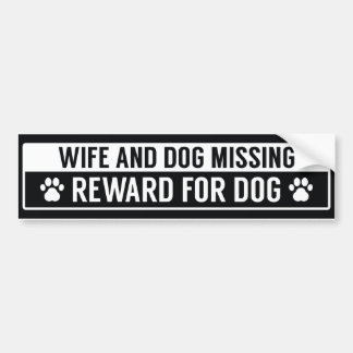 Pegatina Para Coche Wife And Dog Missing Reward For Dog
