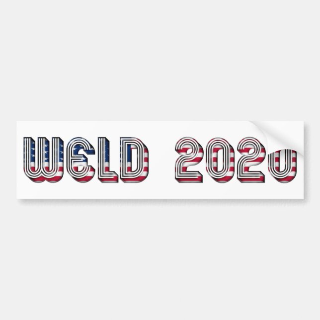 Pegatina Para Coche William F. Weld Candidato presidencial 2020 (Frente)