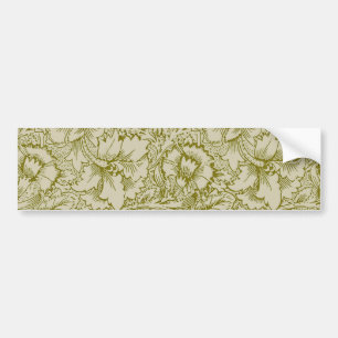 Pegatina Para Coche William Morris Poppy Classic Floral Green