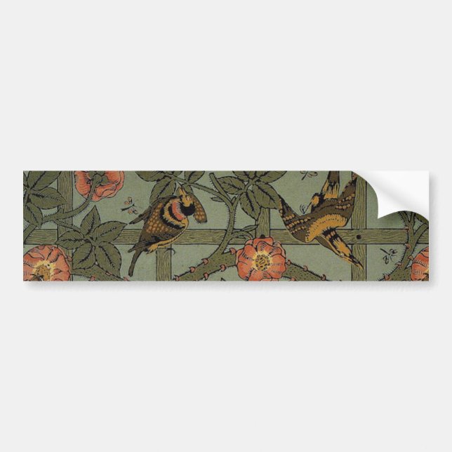 Pegatina Para Coche William Morris Trellis Wallpaper Art (Frente)