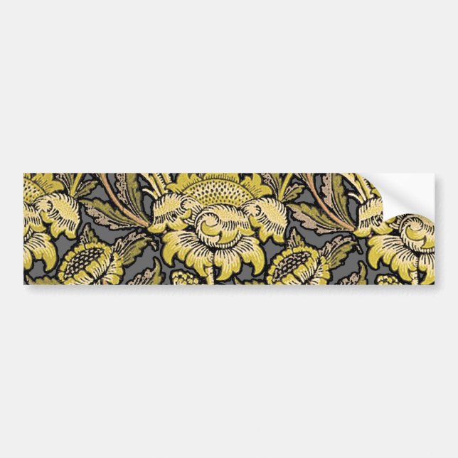 Pegatina Para Coche William Morris Wey Wallpaper Floral (Frente)