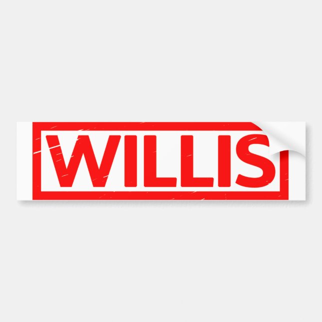 Pegatina Para Coche Willis Stamp (Frente)
