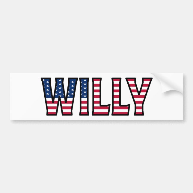 Pegatina Para Coche Willy Name Vorname Estados Unidos Aufkleber Pegati (Frente)