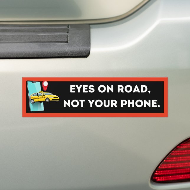 Pegatina Para Coche Witty Minimalist Phone-Free Driving (en coche)