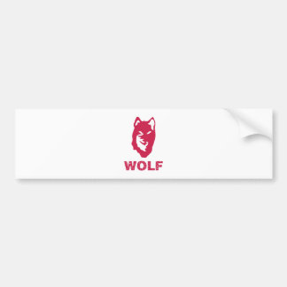 Pegatina Para Coche Wolf (Rojo)