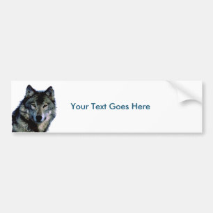 Pegatina Para Coche Wolf Your Own Text