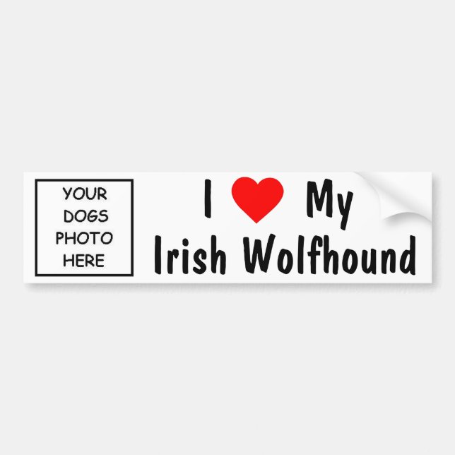 Pegatina Para Coche Wolfhound irlandés (Frente)