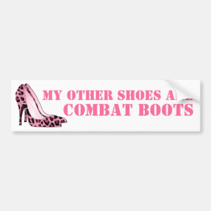 Pegatina Para Coche Women in Combat Stiletto Heels