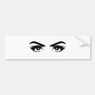 Pegatina Para Coche Womens Sketch Eyebrows