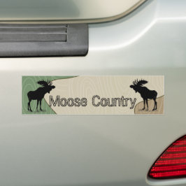Pegatina Para Coche Woodgrain Camo Moose Country Silhouette