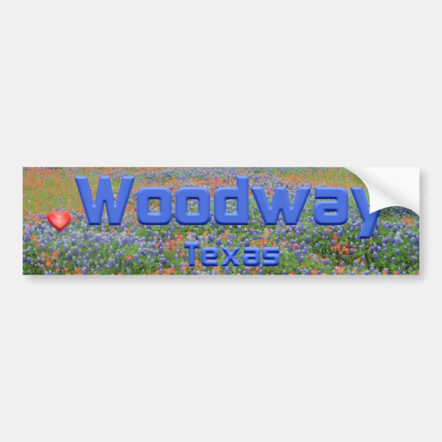 Pegatina Para Coche Woodway Texas (Frente)