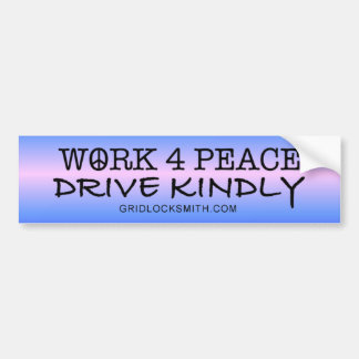 PEGATINA PARA COCHE WORK4PEACE-DK
