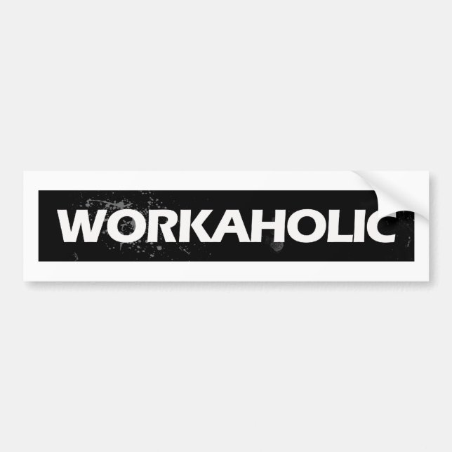 Pegatina Para Coche Workaholic (Frente)