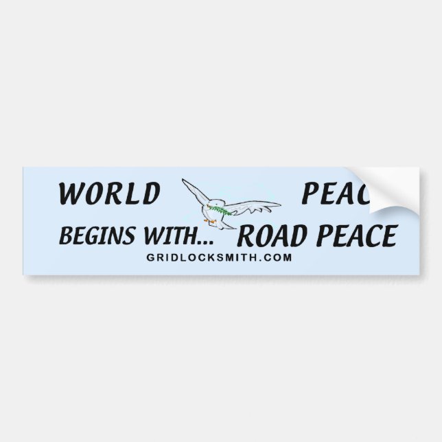 Pegatina Para Coche WORLDPEACEbegins (Frente)