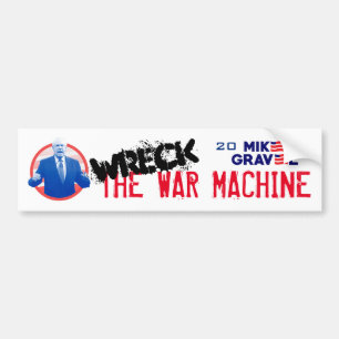 Pegatina Para Coche Wreck the War Machine: Vote Gravel 2020