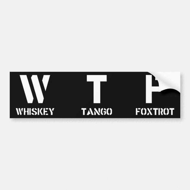 PEGATINA PARA COCHE WTF (Frente)