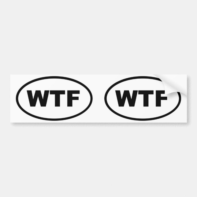 PEGATINA PARA COCHE WTF (Frente)