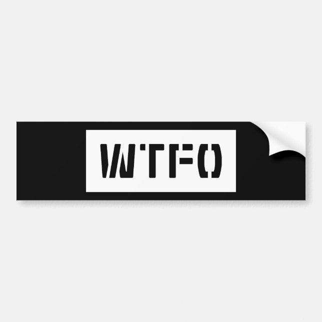 PEGATINA PARA COCHE WTFO (Frente)