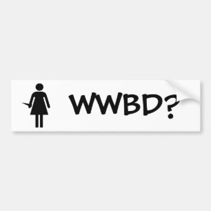 PEGATINA PARA COCHE ¿WWBD?