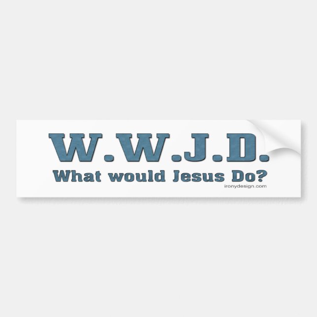Pegatina Para Coche WWJD Bumperstickers (Frente)