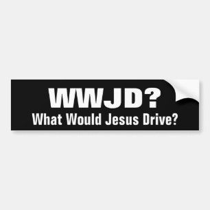 Pegatina Para Coche ¿WWJD?  ¿Qué Jesús conduciría?