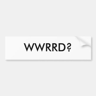 PEGATINA PARA COCHE ¿WWRRD?