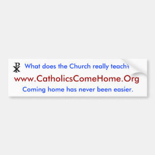 Pegatina Para Coche www.CatholicsComeHome.Or g