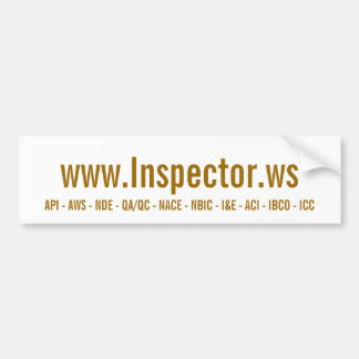 Pegatina Para Coche www.Inspector.ws, API - AWS - NDE - QA/QC - NAC…