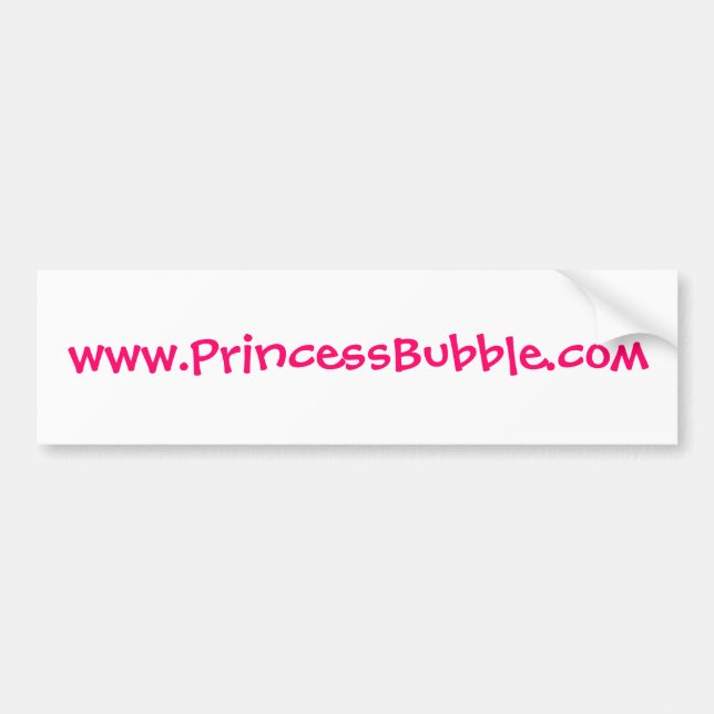 Pegatina Para Coche www.PrincessBubble.com (Frente)
