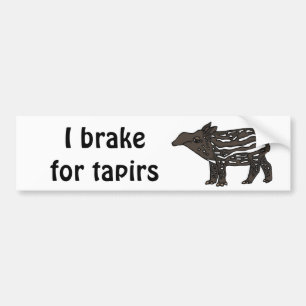 Pegatina Para Coche XX dibujo animado divertido del Tapir