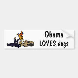 Pegatina Para Coche XX Obama AMA perros