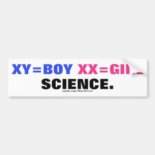 Pegatina Para Coche XY=Boy XX=Chica Es Ciencia