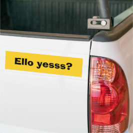 Pegatina Para Coche Yesss Cita divertida con texto negro