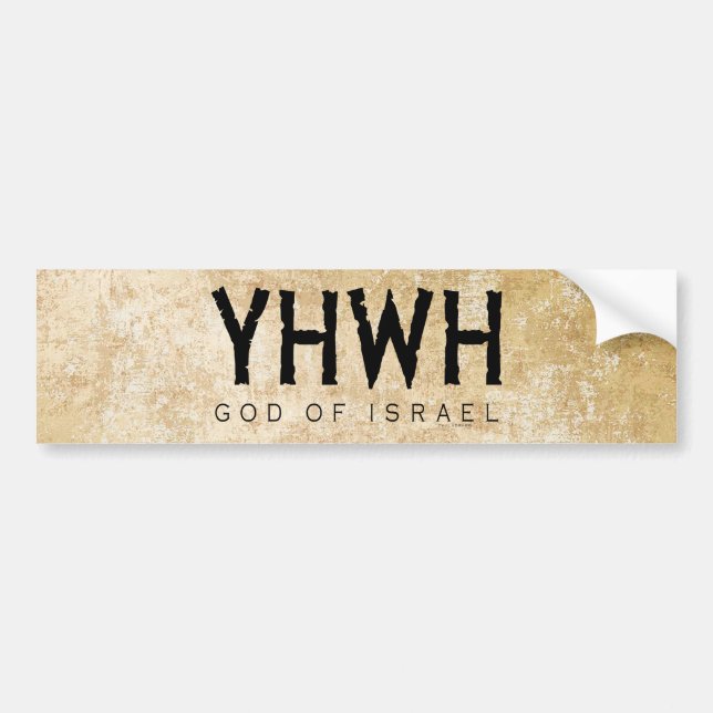 Pegatina Para Coche YHWH (Jehová) (Frente)