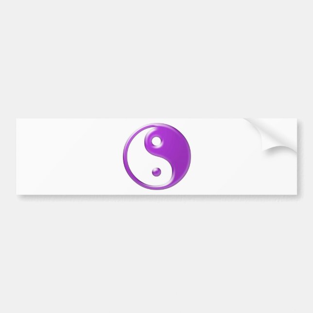 Pegatina Para Coche Yin violeta Yang (Frente)