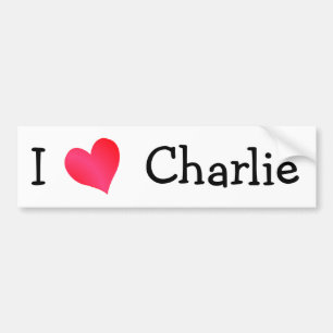 Pegatina Para Coche Yo amo a Charlie