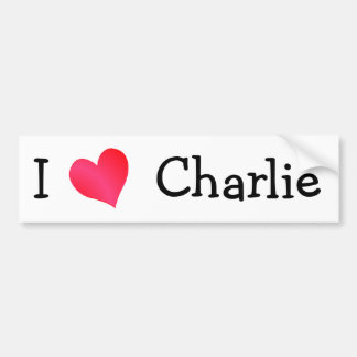Pegatina Para Coche Yo amo a Charlie
