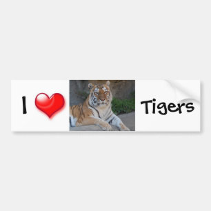 Pegatina Para Coche Yo corazón a los tigres